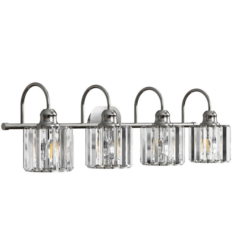 Wilmon Light Metal Dimmable Bathroom Vanity Light, Brushed Nickel, 4