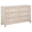 Commode de chambre à coucher à 6 tiroirs Pembroke