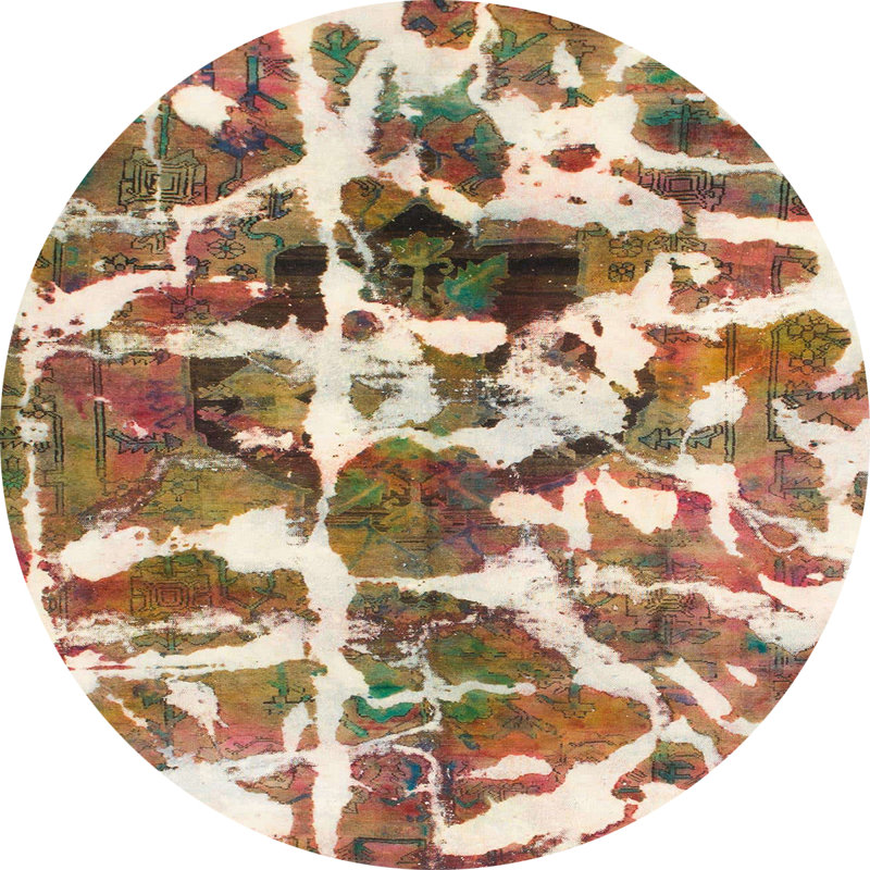 Tapis abstrait moderne 841, Rond 8 pi