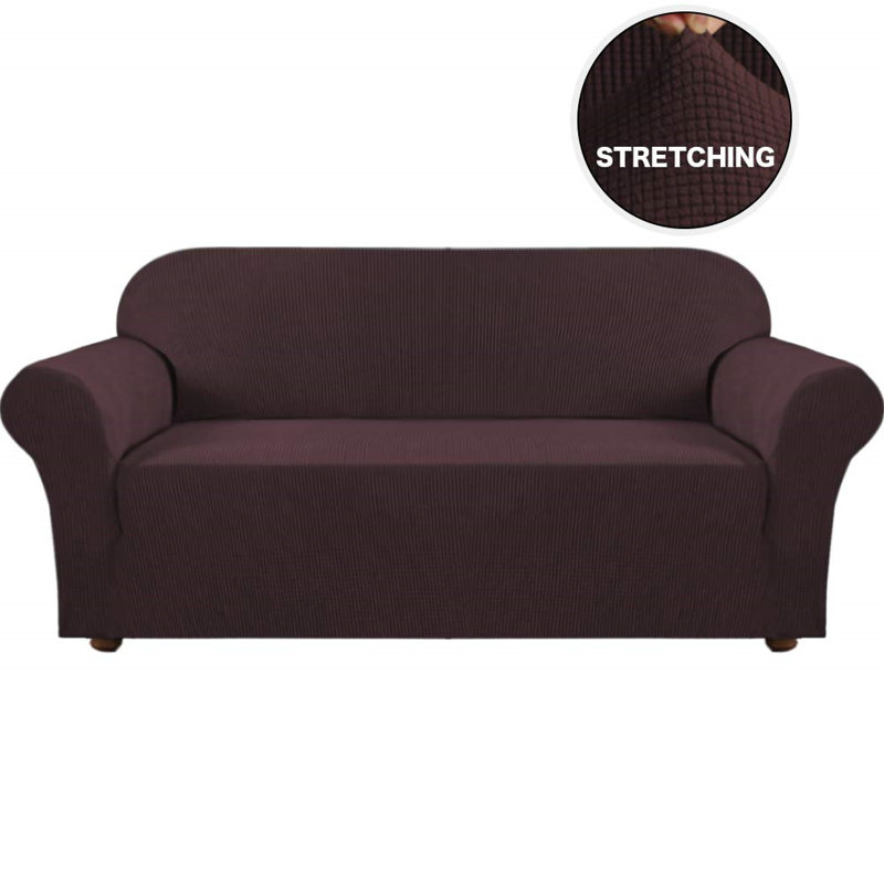 Housse pour causeuse à coussins carrés, Brun