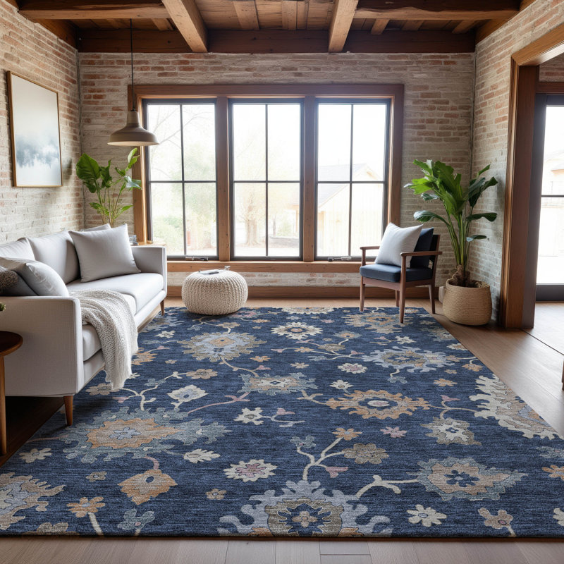 Premium Machine Washable Jaylin AMF1218 Global Rug, Rectangle 10 pi x 14 pi