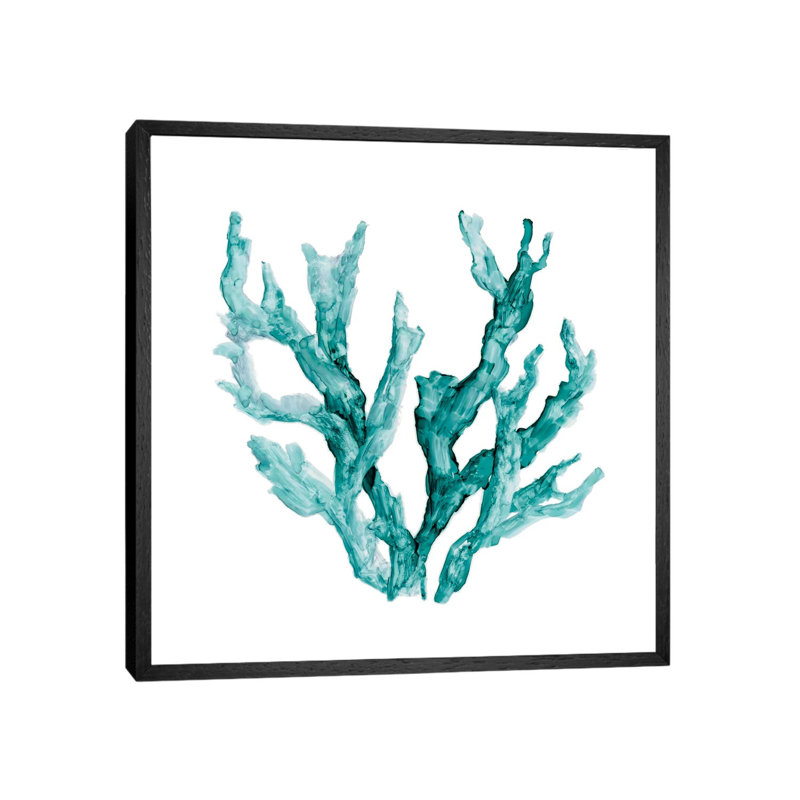 Sea Coral II by Carol Robinson - Painting on Canvas, Black Framed Canvas, 66.04 cm H x 66.04 cm W