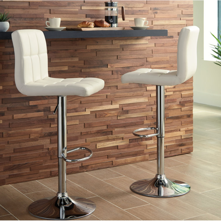 Dorotea Swivel Upholstered Adjustable Height Counter Stool