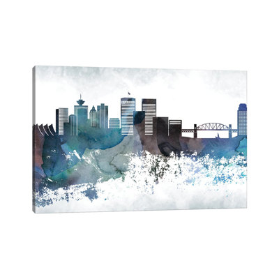 " Vancouver Bluish Skyline " by WallDecorAddict