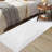 2x6 ft Plush Hallway Runner Rug – 350gsm Faux Lamb Wool, Machine Washable, Non-Slip, Modern Swimming Pattern for Entryway, Kitchen (Black & White)-1792078118