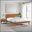 Lit plateforme en bois de style champêtre avec une tête de lit ovale élégante pour des meubles de chambre à coucher durables et élégants-1646917403