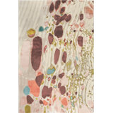 Oyster Hand Knotted Wool/Silk Abstract Area Rug in Brown/Beige/Gold/Orange by Chihuly