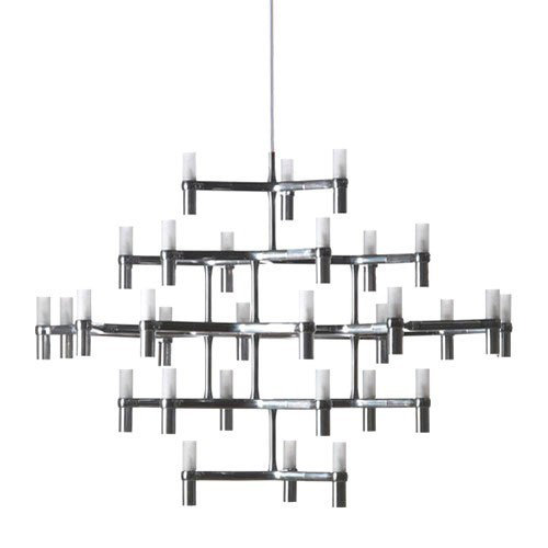 Crown Major 30-Light Sputnik Chandelier, Black, Shade Included: No