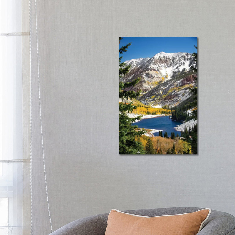 Snowy Maroon Bells by Jonathan Ross Photography - Wrapped Canvas Print, 66.04 cm H x 45.72 cm W x 3.175 cm D
