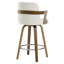 Tabouret de bar et de comptoir pivotant rembourré avec accoudoirs-1003015855-974876968