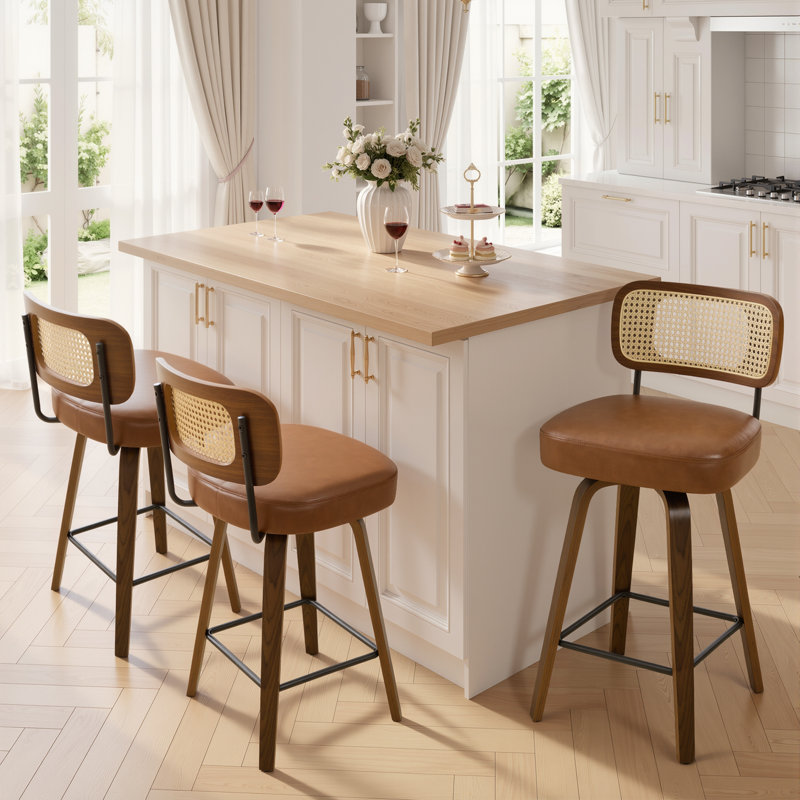 Tabouret de bar et de comptoir Julieza, Brun, Brun, Tabouret de bar (siège d'une hauteur de 29 po)