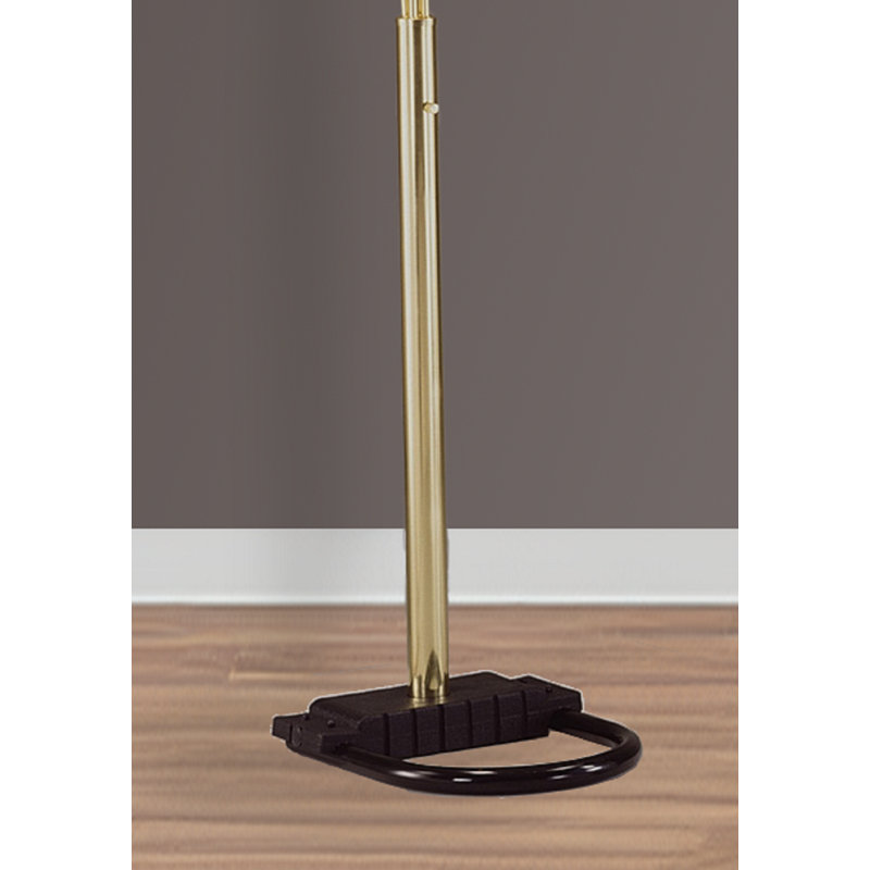 Modern Gold Arc Floor Lamp with Crystal Accents - Multi-Head Luxury Living Room Lighting, 84 inches Tall Sleek Metallic Design