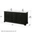 Ensemble de meuble-lavabo double 72 "avec miroir Deborah-80209400-51712409-97761502