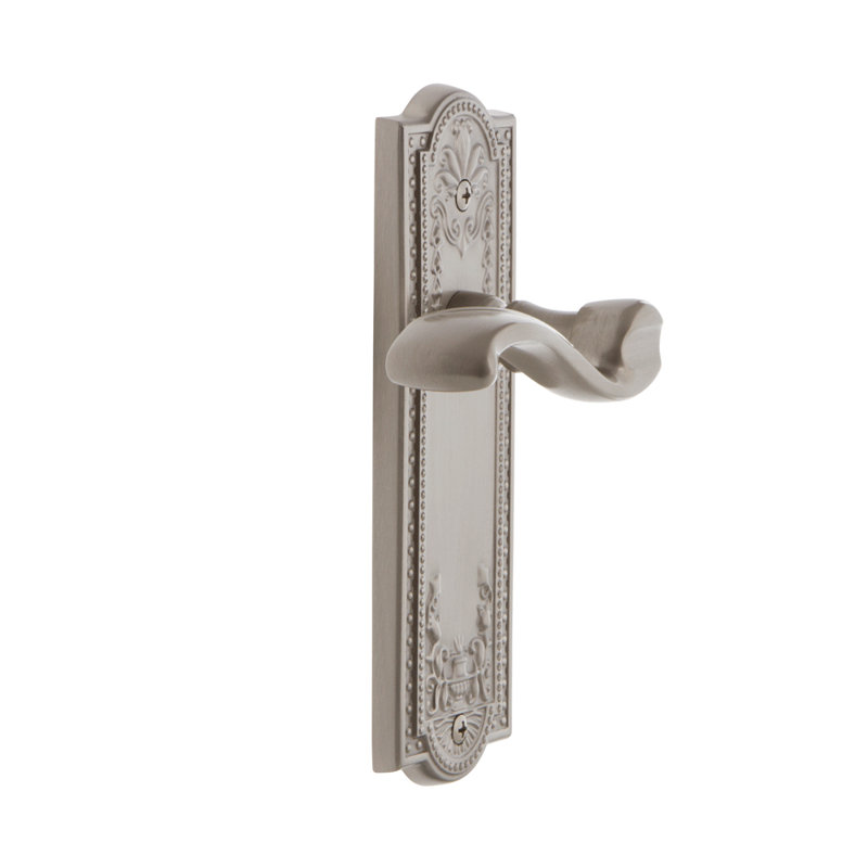 Grandeur Parthenon Plate Double Dummy with Portofino Lever, Satin Nickel