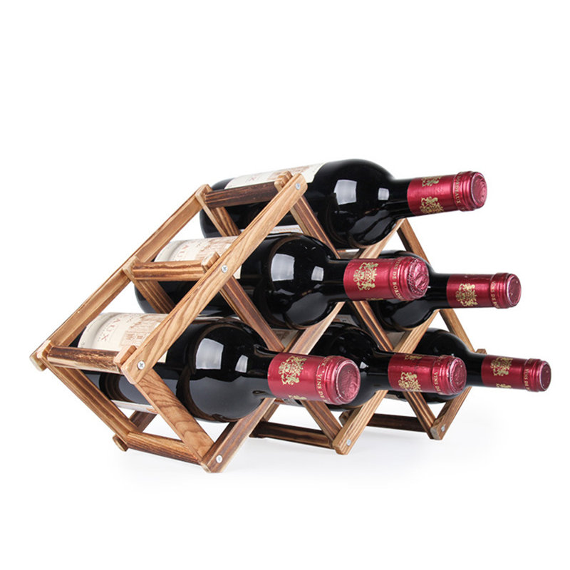 Schmitz Tabletop Wine Bottle Rack, Brown