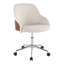 Chaise de bureau Bacci, mélange de polyester-757166693-759576494