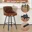 Swivel Counter Stool with Metal Frame-999654537