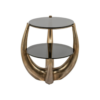 Table de bout à plateau en verre