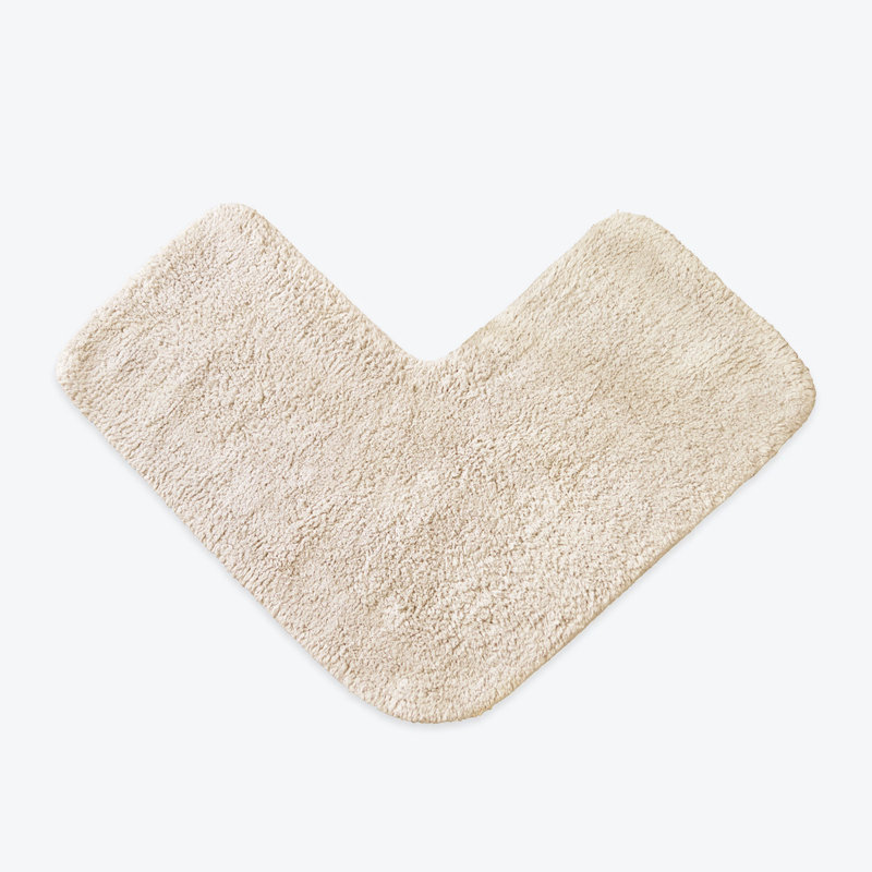 Afruza Corner Shower Bath Mat, Stone