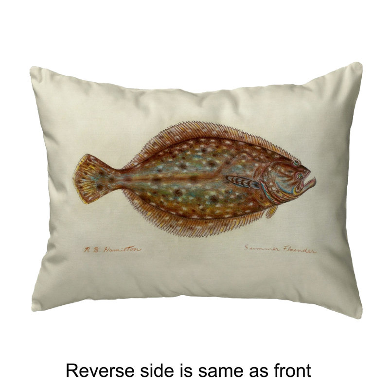  Housse et insert de coussin rectangulaire extérieur Flounder Right, 11" x 14"
