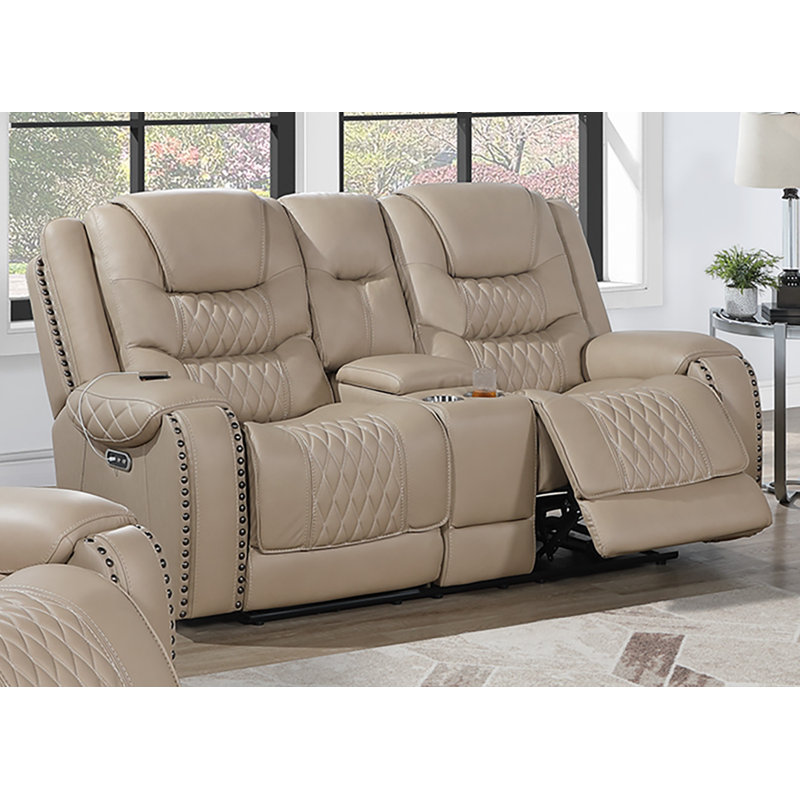 Causeuse inclinable électrique Aidan, Caramel