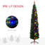 Arbre de Noël artificiel 8 pi avec 8 lumières, 668 branches, 250 lumières DEL colorées, base en acier, vert-1635259111-1635259109