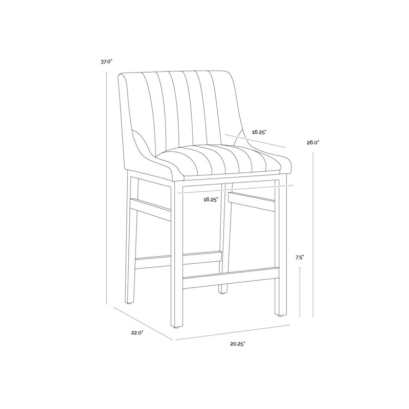 Halden Counter Stool - Bravo Cognac