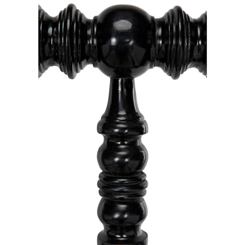 Bachelor Solid Wood Bed, Hand Rubbed Black, Twin