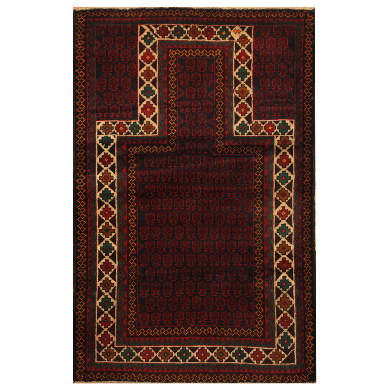 Tapis rouge / noir Hartstein