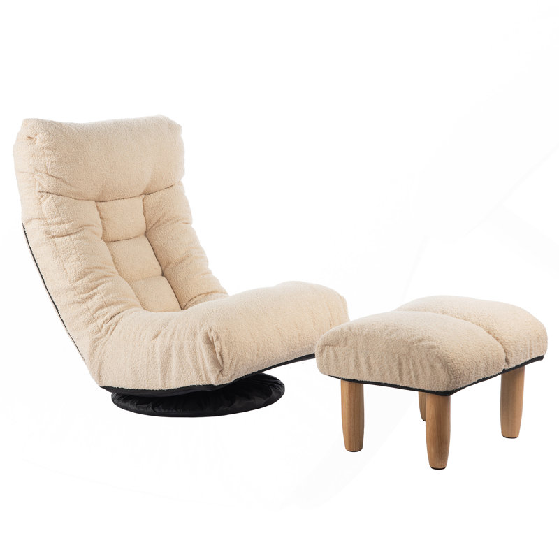 Canapé simple inclinable Fauteuil japonais Tatami, Coton blanc