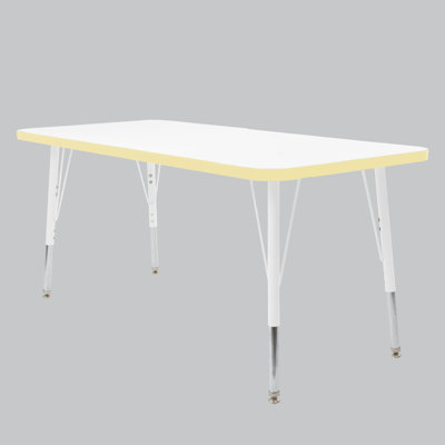 Rectangle Thermofused Activity Table with Adjustable Standard Swivel Glide Legs