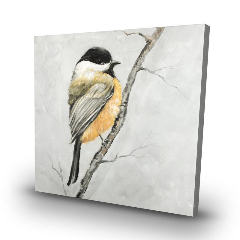 Small coal tit - 32"x32" art on canvas