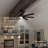72.7" 8 Blade LED Standard Ceiling Fan DC Motor With Remote Control And Light
