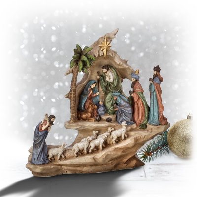 Figurine d'escalier avec crèche de mouton