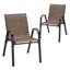 Chaises de patio empilables, balcon de piscine moderne en métal textilene