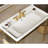 36" Ceramic Bathroom Sink, White Vanity Basin With 3 Holes, Stable Stainless Steel Legs And Towel Hanger, Gold Colored Console Faucet Resilient & Rack, Golden Tone Here-1063777714