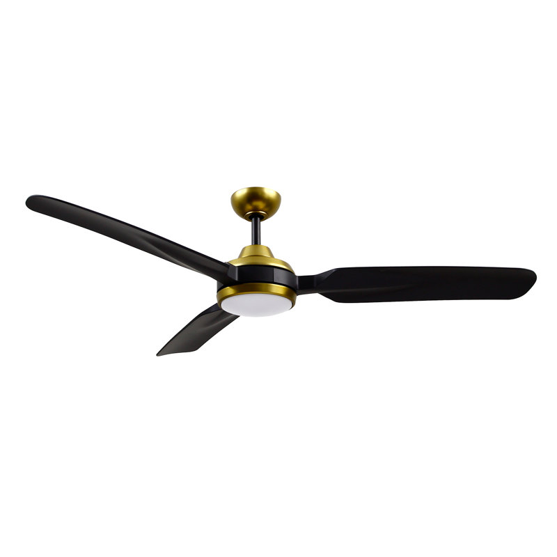 Fremont LED Downrod Ceiling Fan, Brushed Gold