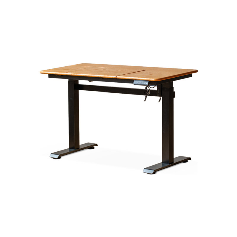 Brown Rectangular Solid Wood desk, 45.28" H x 47.24" W x 25.59" D