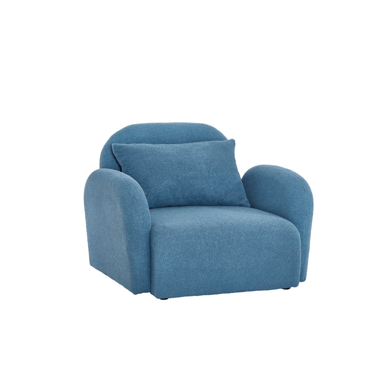 Canapé simple rembourré 36 po Michaylo, Bleu