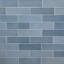 Carreau de céramique bleue brillante Bedouin 3,5 po x 12 po-86863473