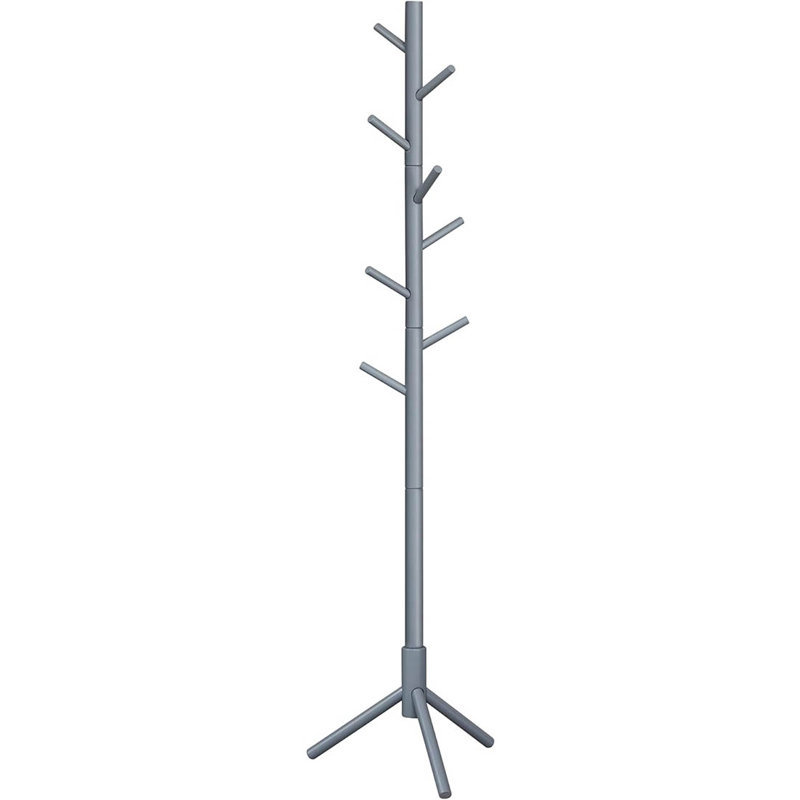 Freestanding 8 - Hook Coat Rack, Gray