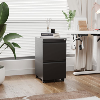 Kristoher 2-Drawer Mobile Vertical Filing Cabinet by Inbox Zero