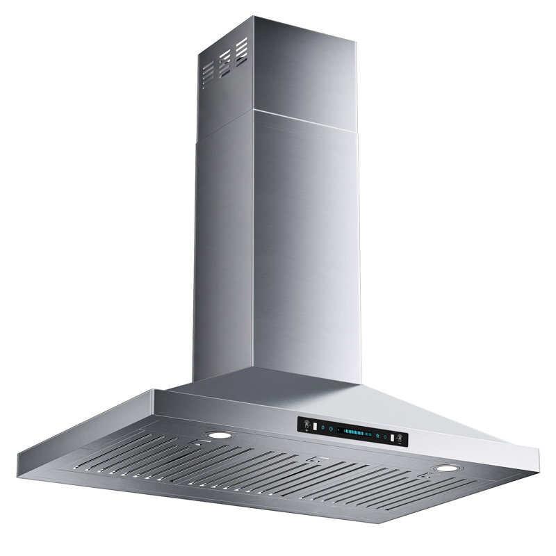 36 In.600 CFM Convertible Wall Mount Range Hood In Stainless Steel With Adjustable LED, Gesture Control, 36", Stainless Steel