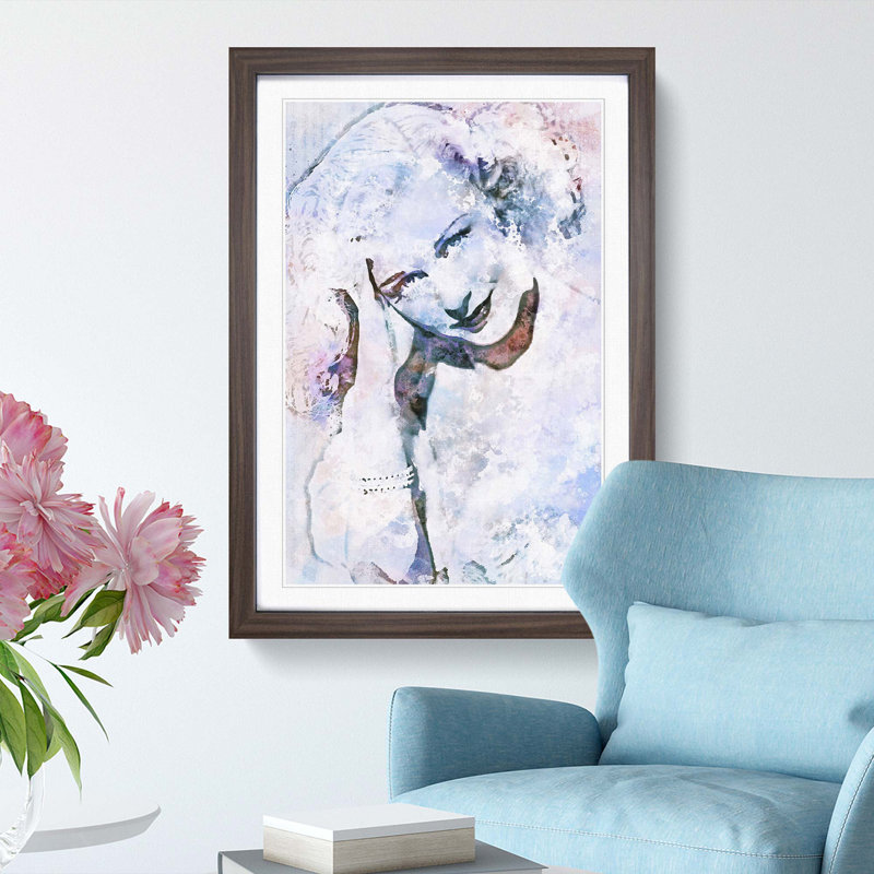 Ginger Rogers in Abstract - Framed Print, Walnut Framed, 65cm H x 48cm W x 2cm D
