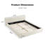 Modern Queen Size Upholstered Platform Bed Frame With Chenille Fabric And Pleated Headboard-114248963