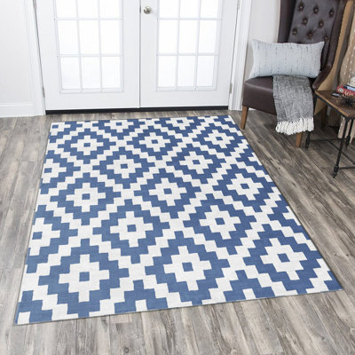 Luxurious Woven Carpet, 4.6 x 7.2 Feet | 100% Polyester, Non-Slip Felt Dot Underside, 0.4 in Pile Height | Machine Washable, Durable Raschel Knitting, Digital Printing | Perfect for Living Room & Bedroom Décor