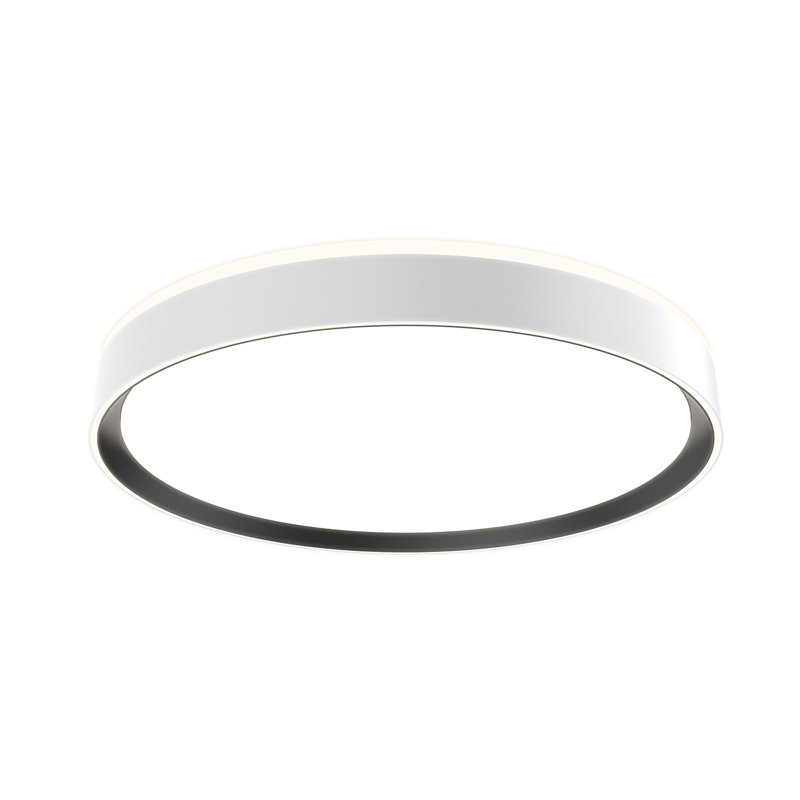 Essex 1 - Light LED Flush Mount, White/Black