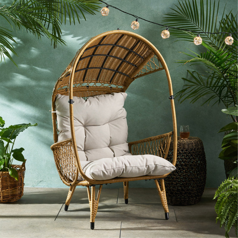 Panier debout, Coussin gris / cadre brun