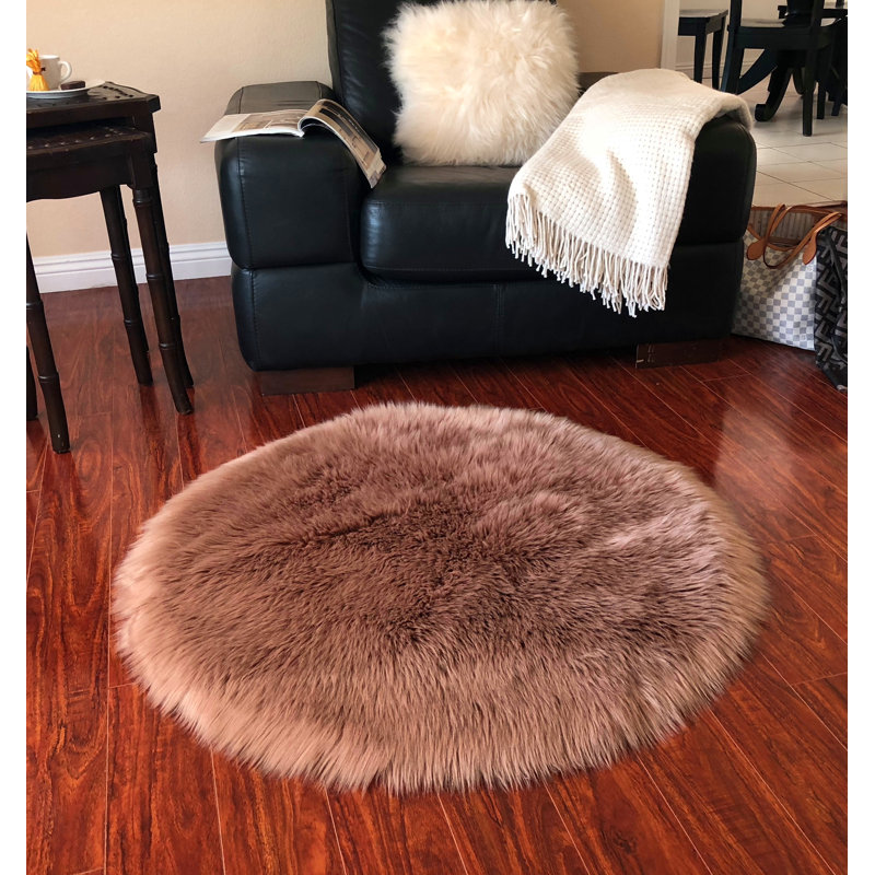 Tapis brun clair Whitbeck, Rond 12 pi