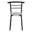 Ensemble de table de salle à manger, ensemble de 3 pièces, petit, L 32 po, cuisine, stratifié gris, métal noir, contemporain, moderne-24302034-24302032